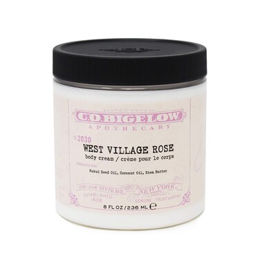 C.O. Bigelow Iconic Collection West Village Rose Body Cream, with Kukui Seed Oil, Coconut Oil, and Shea Butter, 8 fl oz