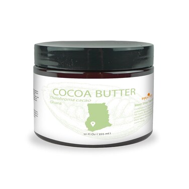 Cocoa Butter (12oz) - Direct from Shea Tree Ghana, our supplier in West Africa - From Natural Cocoa Seeds - Moisturizes &amp; Nourishes - Natural Body Butter