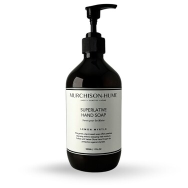 Murchison-Hume Luxury Vegan Hand Soap with Pump Dispenser, Moisturizing Hand Wash, SLS, Paraben &amp; Cruelty-Free, 17oz (Lemon Myrtle)
