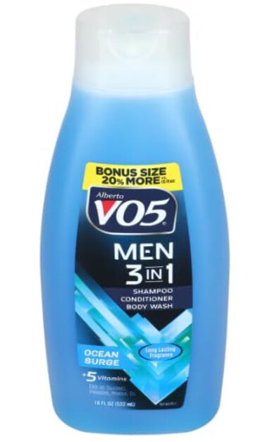 Alberto VO5 Men 3-in-1 Shampoo/Conditioner/Body Wash - Ocean Surge - 2 Pack