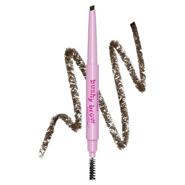 Lime Crime Bushy Brow Pomade Pencil, Sleek Black (Soft Black) - 2-in-1 Brush &amp; Pomade Pencil Gives Eyebrows Volume &amp; Texture - Long-Lasting, Defining &amp; Smudge-Proof - Vegan, Cruelty-Free