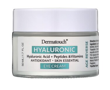 DERMATOUCH Hyaluronic Acid Eye Cream with Peptides &amp; Vitamins, 1.7 fl oz