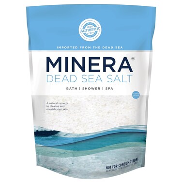 Minera Dead Sea Salt, 100% Pure &amp; Natural, 5 lbs Coarse Grain (0-1.7 -4mm) Bulk Bag, Easily Dissolving Dead Sea Salts for Soaking &amp; Bathing, Skin Nourishing Coarse Sea Salt, Unscented