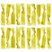 Kenz Laurenz Hair Ties 20 Elastics Ponytail Holder Set No Crease Ribbon Bands (Yellow)