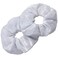 Kenz Laurenz Hair Scrunchies - 2 Velvet Hair Ties for Women Girls Hair Elastics Ponytail Holder Scrunchy Pack (White, Hair Tie)