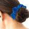 Kenz Laurenz Velvet Hair Scrunchies - 2 Hair Ties and Ponytail Holders for Women and Girls with Elastic Hair Bands (Orange)