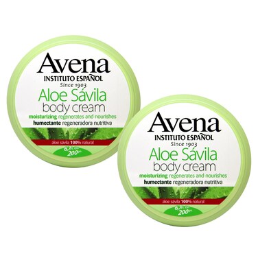 Avena Instituto Espa&ntilde;ol Aloe Savila Body Cream, Moisturizing, Regenerates and Nourishes, 2-pack Of 6.7 FL Oz each, 2 Jars