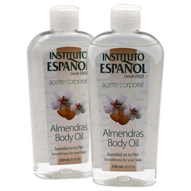 Instituto Espa&ntilde;ol Almond Body Oil, Smoothness for your Skin, 2-Pack Of 8.5 FL Oz each, 2 Bottles