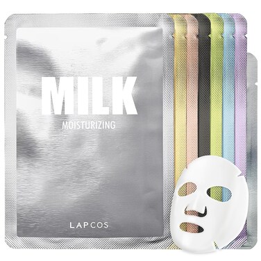 LAPCOS Daily Sheet Mask Variety Pack 7+1 (Version 1) Daily Face Masks - Hydrate, Clarify, Nourish, Exfoliate &amp; Renew Skin, Korean Beauty Favorite (8 pack)