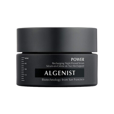 Algenist POWER Recharging Night Pressed Serum - Overnight Treatment to Refine Dull, Uneven Texture with Algae, Collagen &amp; Coconut Water - Non-Comedogenic &amp; Hypoallergenic