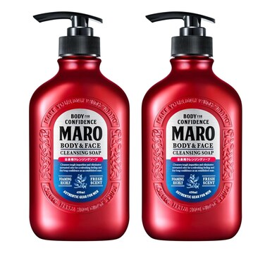 MARO Body &amp; Face Cleansing Soap (2-Pack)   All-In-One Mens Bodywash &amp; Face Wash Shower Gel, Fresh Scent Mens Body Soap That Removes Dirt &amp; Oil for Invigorated &amp; Renewed Skin, Bodywash Gifts for Men