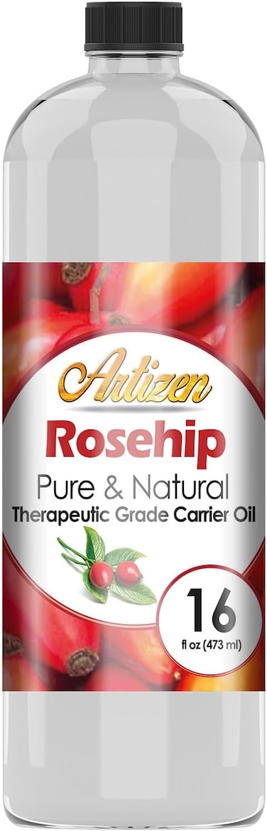 Artizen Pure &amp; Natural 16oz Rosehip Oil for Face, Skin, Body, Hair, Nails &amp; Aromatherapy &ndash; Cold Pressed from Fresh Roses &amp; Rose Seeds