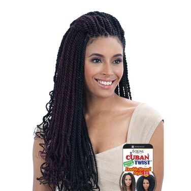 Shake N Go Equal Synthetic Cuban Twsit Braid 24" (1B Off Black)