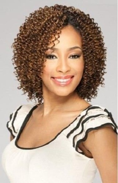 MilkyWay Que JERRY CURL 3PCS Human Hair MasterMix Weave Extension #1B/30