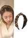 Leopard Knotted Headbands for Women, Knot Wide Headband for Women's Hair Accessories Clips, Cross Hairband Hair Hoop for Girls