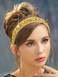 Sparkly Rhinestone Headband Yellow Crystal Padded Wide Hairband Glitter Shine for Daily Women Yellow