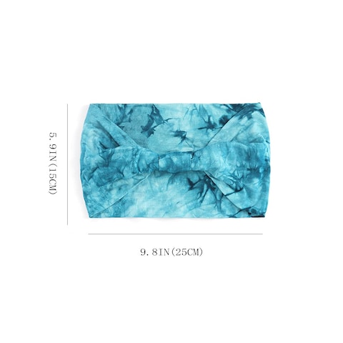 Bohend Boho Headbands Wide knotted Hair Bands Fashion Printing Bandeau Travel Stretchy Cotton Headband Sport Yoga Hair Accessories for Women and Girls (F)