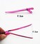 12 Pcs Dividing Hot Pink Hair Styling Premium Rustproof Metal Alligator Curl Sectioning Clips with Holes