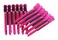 12 Pcs Dividing Hot Pink Hair Styling Premium Rustproof Metal Alligator Curl Sectioning Clips with Holes