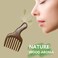 Hair/Beard Pick/Comb &ndash; Made Of One Whole Piece Of Natural Green Sandal Wood With Fantastic Handle (Wide Tooth)