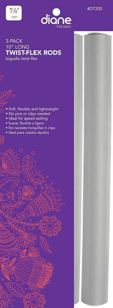 Diane Jumbo Twist-Flex Rod, Grey, 1 1/8 Inch