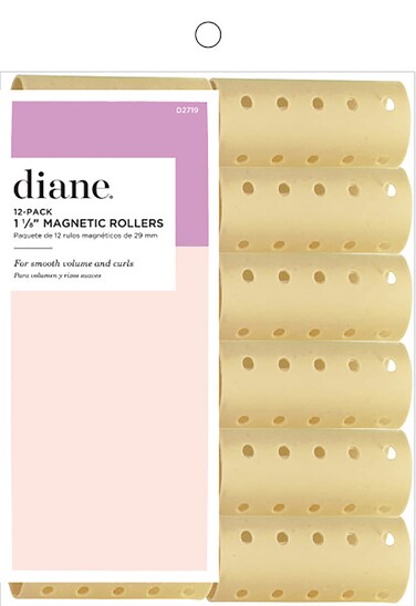Diane Magnetic Rollers, Beige, 1.13 Inch, 12 Count (Pack of 1)