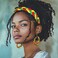 African Elastic Bead Headband Earrings Set Jamaican Accessories Black History Month Headpiece for Women and Girls (A)