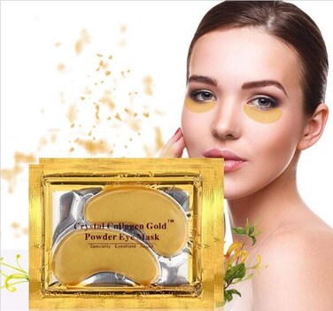 Anti Aging Crystal 24K Gold Powder Gel Collagen Eye Masks Sheet Patch (20 Pairs)