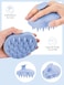 HEETA Scalp Massager 2 Pack for Hair Growth, Soft Silicone Bristles to Remove Dandruff and Relieve Itching, Scalp Scrubber for Hair Care Relax Scalp, Shampoo Brush for Wet Dry Hair, New Pink &amp; Blue