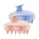 HEETA Scalp Massager 2 Pack for Hair Growth, Soft Silicone Bristles to Remove Dandruff and Relieve Itching, Scalp Scrubber for Hair Care Relax Scalp, Shampoo Brush for Wet Dry Hair, New Pink &amp; Blue