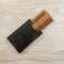Hide &amp; Groom, Set of 2 Wooden Hair Comb Sleeves for Groomsmen, Wedding, Men's Travel Case, Full Grain Leather, Handmade Accessories, Bourbon Brown