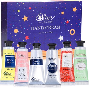 Hand Cream Gift Set - Moisturizing Hand Lotion Set with Natural Glycerin and Vitamin E, Pack of 6 Hand Cream Set, Lotion Gift Sets for Women and Men, Ideal Gifts for Her Christmas Birthday Gifts