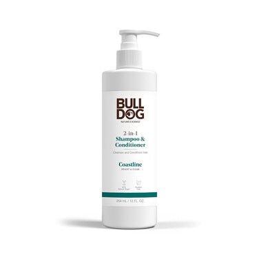 Bulldog Mens Skincare and Grooming 2-in-1 Shampoo and Conditioner, Coastline, 12 Fluid Ounces
