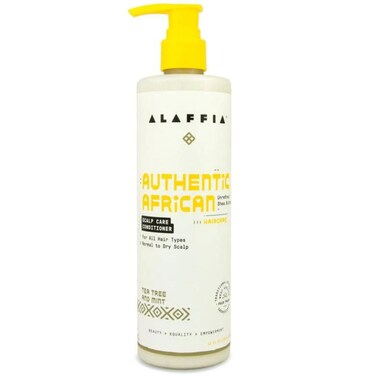 Alaffia Hair Care, Authentic African Black Soap Scalp Care Conditioner, Soothing Tea Tree &amp; Mint - 12 Fl Oz