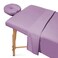 Saloniture 3-Piece Microfiber Massage Table Sheet Set - Premium Facial Bed Cover - Includes Flat and Fitted Sheets with Face Cradle Cover - Lavender