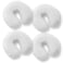 Saloniture 4-Pack Premium Microfiber Face Cradle Covers - Ultra Soft Fitted Massage Table Cradle Cover - White