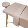 Saloniture 3-Piece Microfiber Massage Table Sheet Set - Premium Facial Bed Cover - Includes Flat and Fitted Sheets with Face Cradle Cover - Sand Brown
