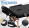 SereneLife SereneLifeHome Portable Massage Table-Professional Adjustable Folding Bed with 3 Sections and Carrying Bag for Therapy, Tattoo, Salon, Spa &amp; Facial Treatment, Black
