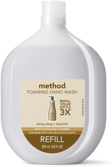 Method Foaming Hand Soap Refill, Ylang Ylang + Hyacinth, Biodegradable Formula, 28 Fl Oz (Pack of 1)