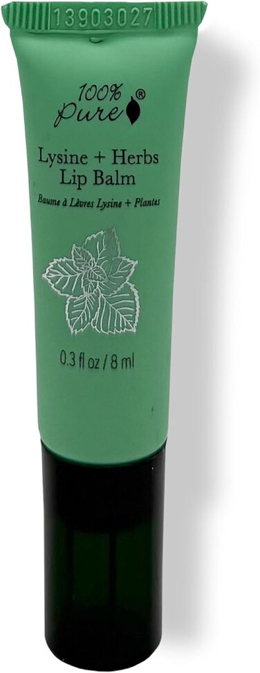 100% PURE Lysine + Herbs Healing Lip Balm Natural Soothing Nourishment for Sore, Cracked, Chapped,or Irritated Lips - Natural Dry Lip Hydration Therapy for Women &amp; Men