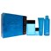 Perry Ellis Perry Ellis Pure Blue 3.4oz EDT Spray, 3oz Shower Gel, 6oz Deodorant Body Spray, 7.5ml Travel EDT Spray Men 4 Pc Gift Set