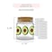 Spiral Hair Ties in Avocadoze Decorative Glass Jar by Studio Oh! - 14-Count Clear Spiral Ties for Hair with Reusable Glass Jar - Won't Damage or Crease Hair