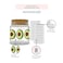 Spiral Hair Ties in Avocadoze Decorative Glass Jar by Studio Oh! - 14-Count Clear Spiral Ties for Hair with Reusable Glass Jar - Won't Damage or Crease Hair