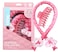 Bliss Heatless Curling Set - Overnight Hair Curlers - Heatless Curling Rod Headband with Hair Clip and Scrunchies - Heat Free Hair Styling Kit, Pink