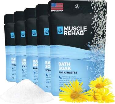 (5) 2.5oz Travel Paks Arnica Infused Magnesium Epsom Salt, for Feet, Hands, or Achy Muscles