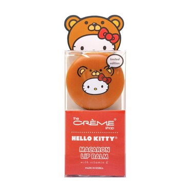 The Cr&egrave;me Shop x Sanrio Hello Kitty Macaron Lip Balm Korean Cute Scented Pocket Portable Soothing Advanced Must-Have on-the-go (Hello Kitty Red Velvet)