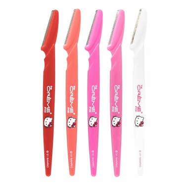 The Cr&egrave;me Shop   Hello Kitty Bye, Fuzzies! Perfect Arch Shaping Dermaplane Razors (Set of 5)
