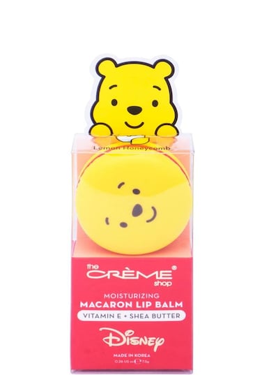 The Cr&egrave;me Shop x Disney Macaron Lip Balm Winnie The Pooh Lemon Honeycomb Cr&egrave;me Korean Scented Pocket Portable Vitamin E Shea Butter (Winnie The Pooh (Lemon Honeycomb))
