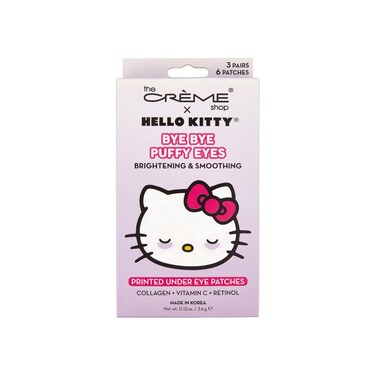 The Cr&egrave;me Shop Hello Kitty Bye Bye Puffy Eyes Under Eye Patches, Korean Eye Mask - 3 Pairs