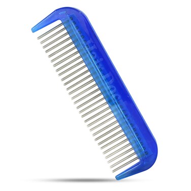 Hair Doctor 4" Mini Comb with silky smooth rotating teeth, reduces hair breakage and hair loss (Blue)